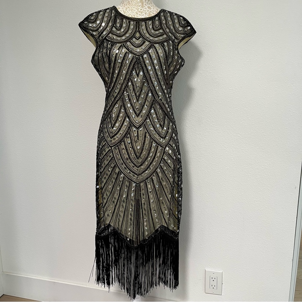 Vintage Flapper Style Sequined Dress